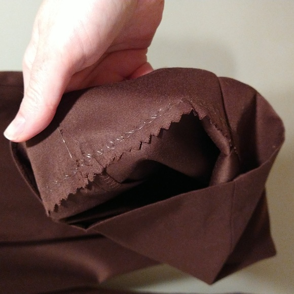 Brown pleated C&A slacks - Picture 3 of 4